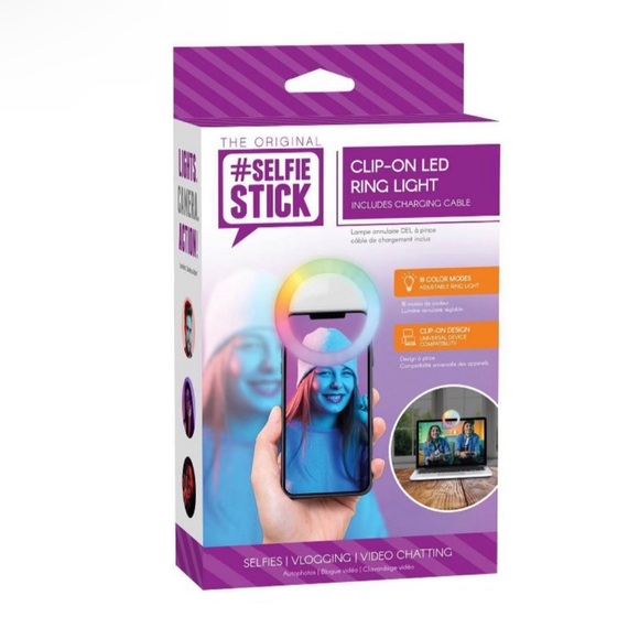 Retrak Rainbow Selfie Light Clip - Rainbow - Picture 2 of 4